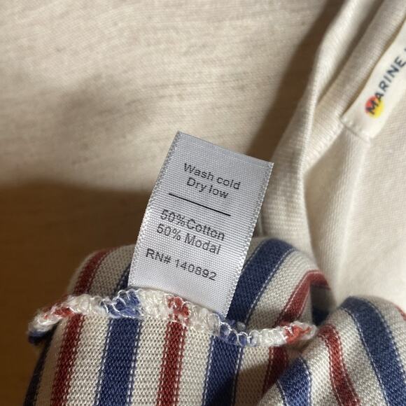 Marine Layer April Dress medium 3/4 long sleeve nautical patriotic knee‎ length - Picture 7 of 8